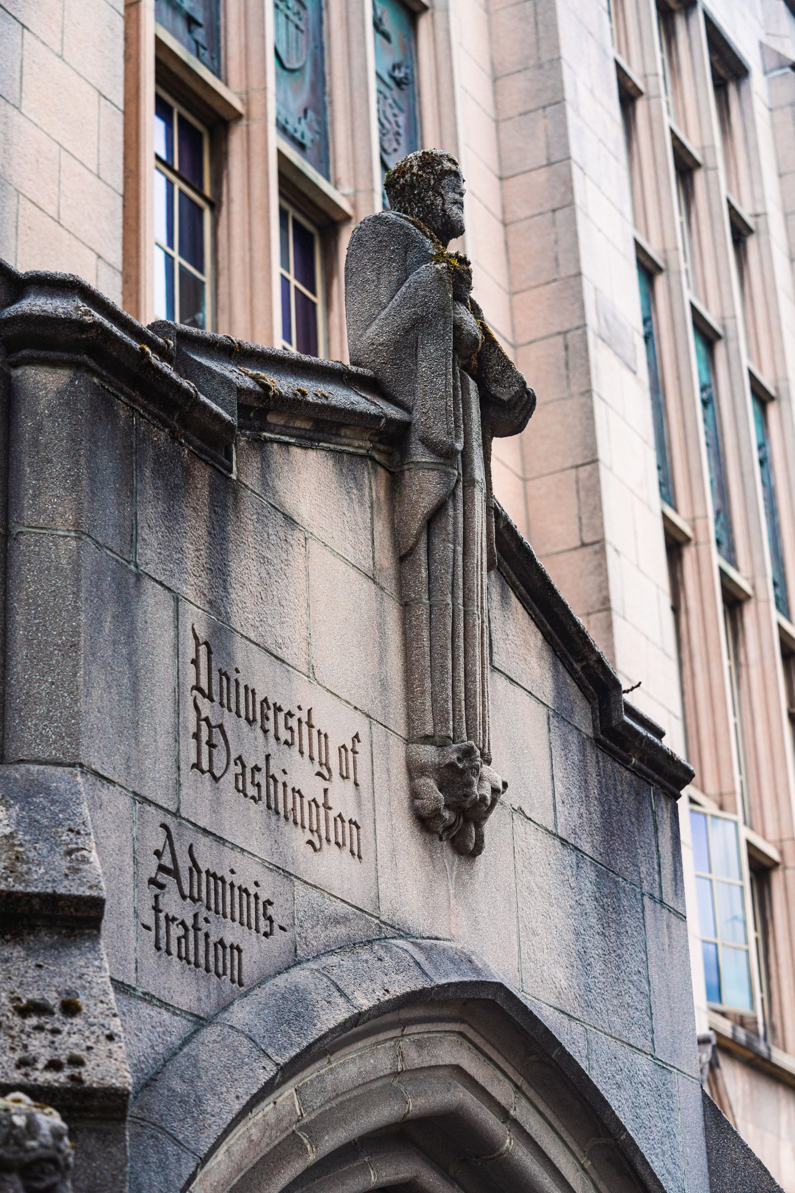 University administration building exterior, representing registrar operations during registration week