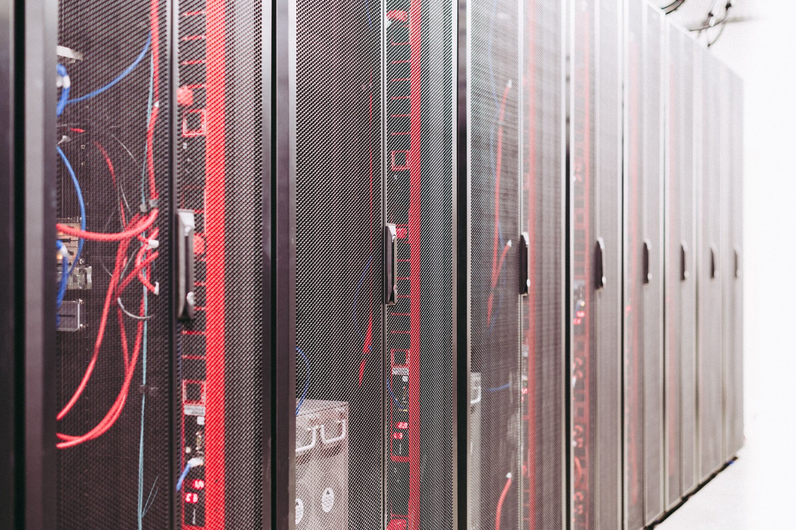 Modern data server room with network racks, representing a Banner platform migration project